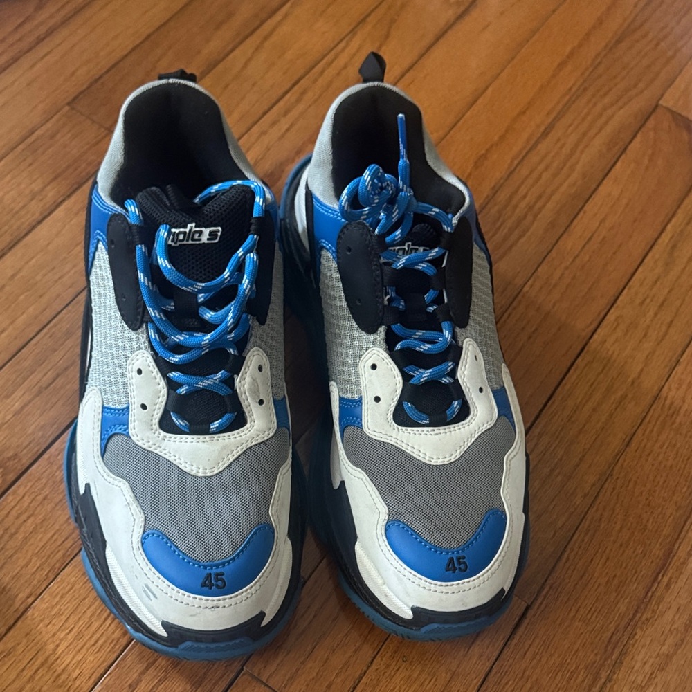 Balenciaga Blue and Black Sneakers - Picture 1 of 2